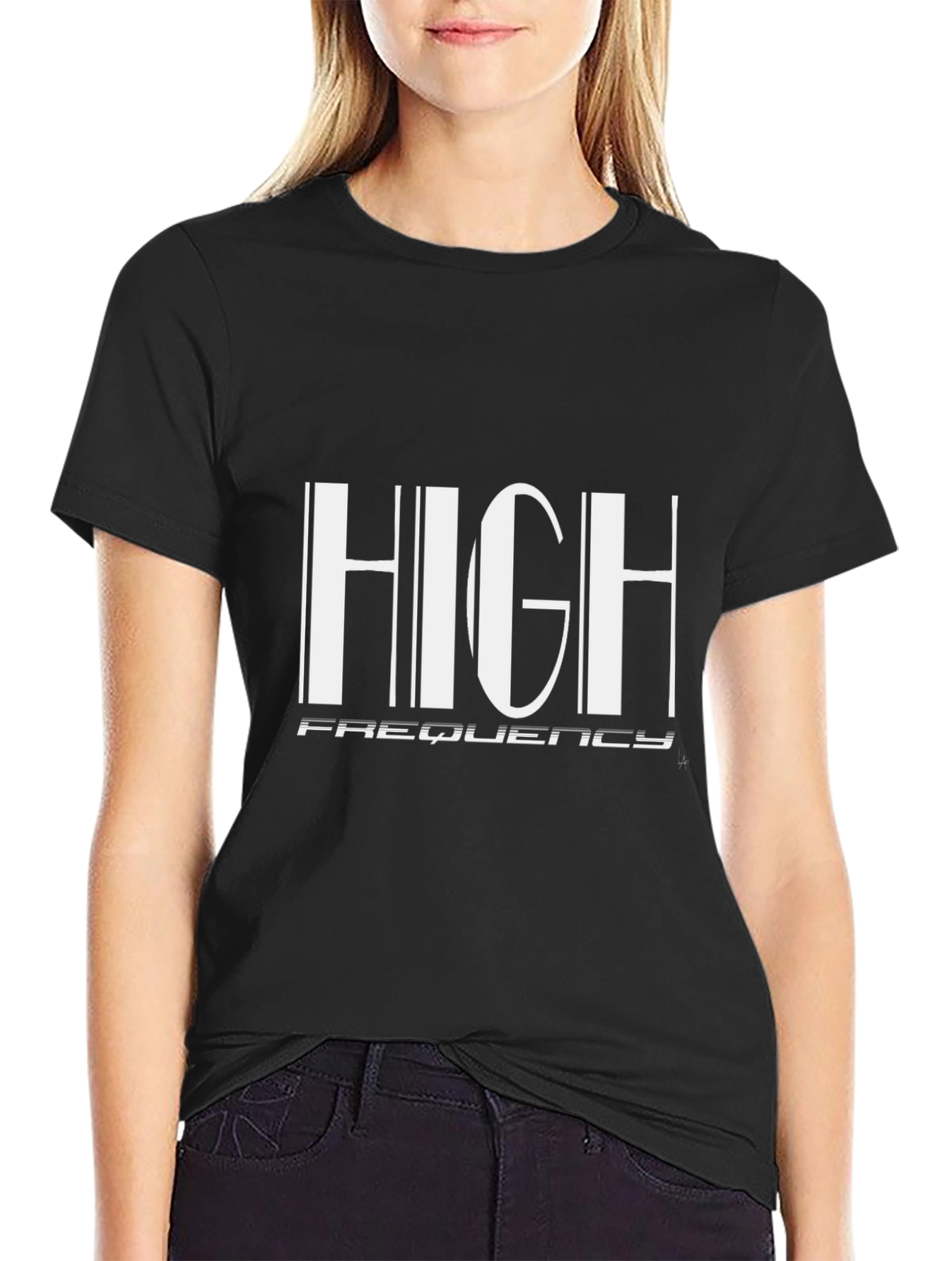 High Frequency Black Graphic Tee
