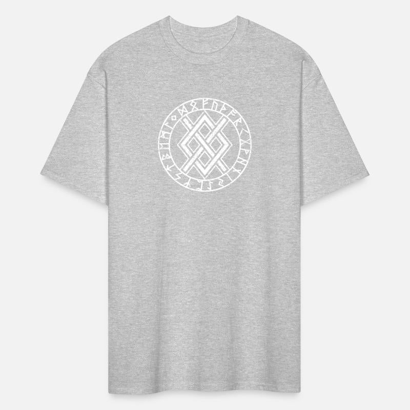 Gungnir Symbol with Elder Futhark Distressed