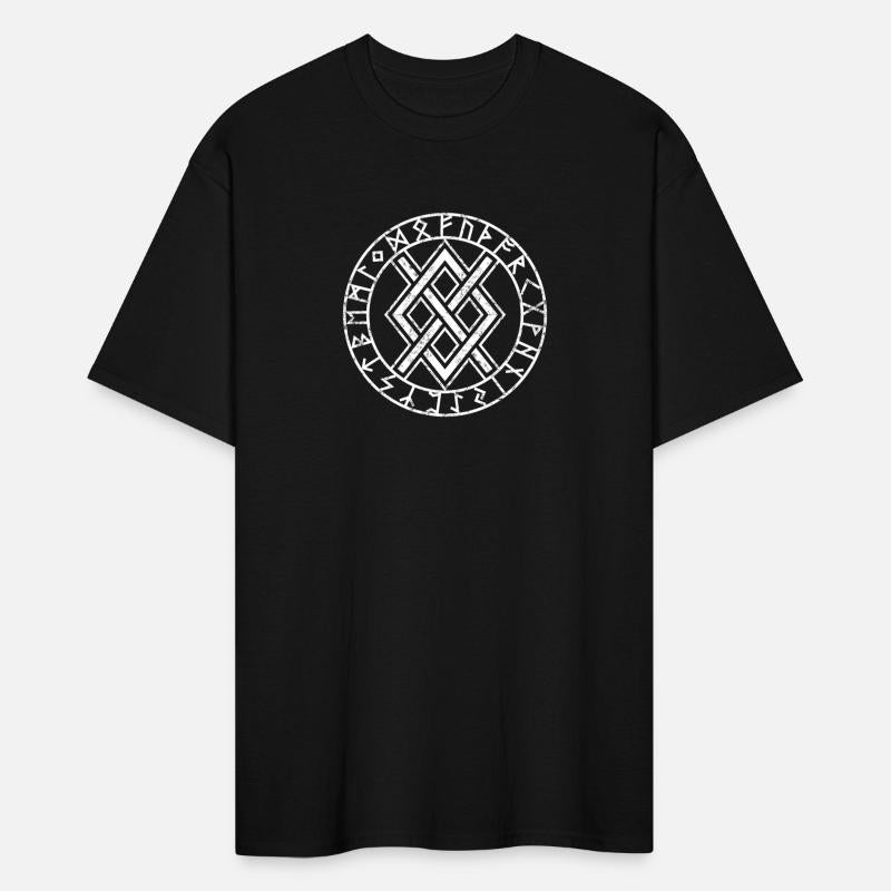 Gungnir Symbol with Elder Futhark Distressed