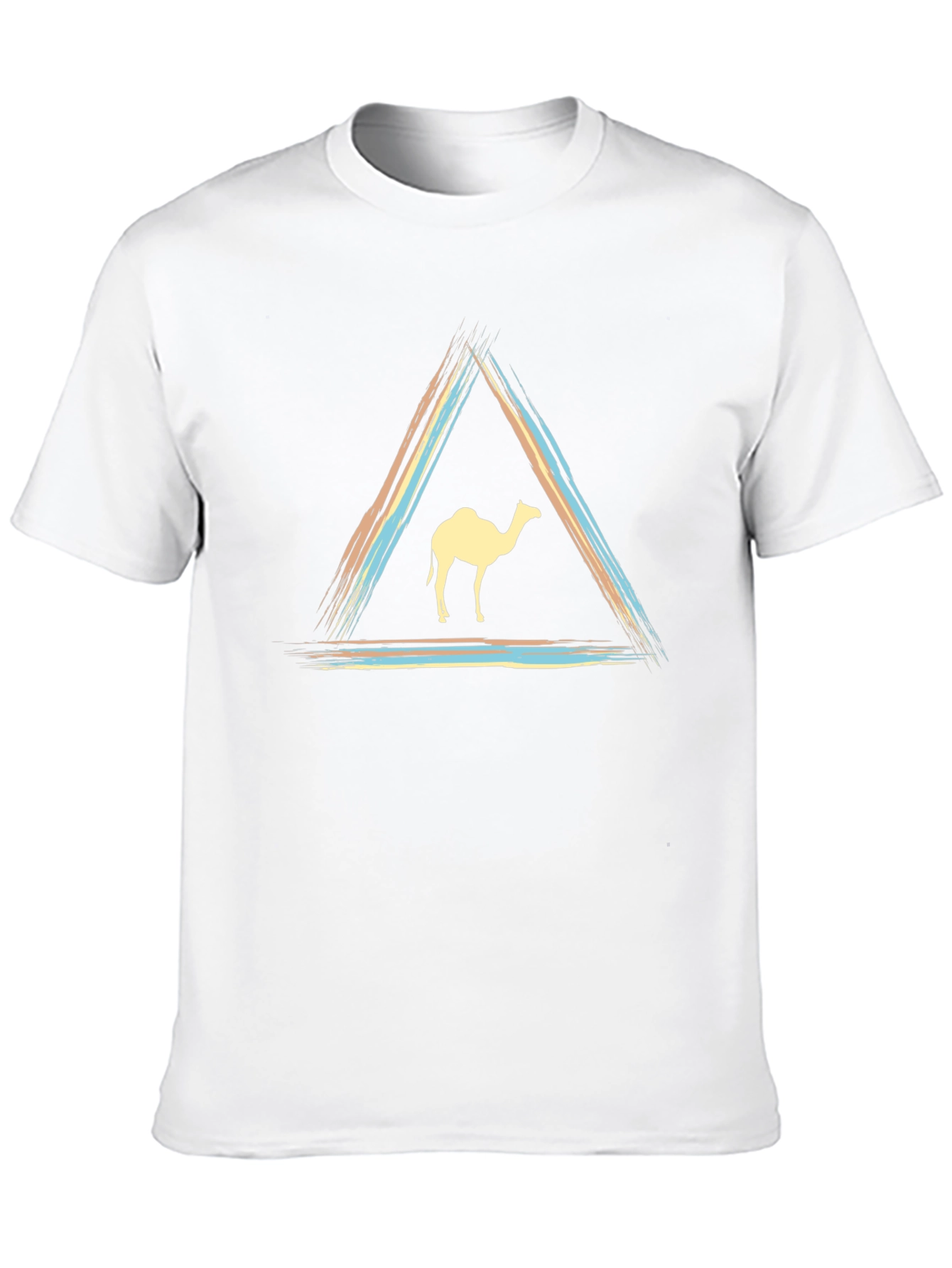 Camel Triangle Graphic Tee - Modern Unisex T-Shirt