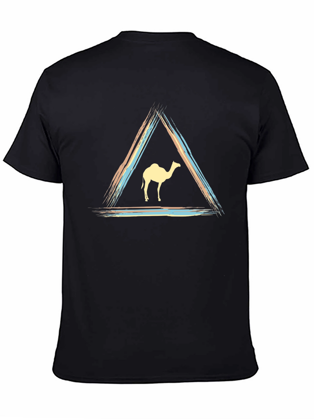 Camel Triangle Graphic Tee - Modern Unisex T-Shirt