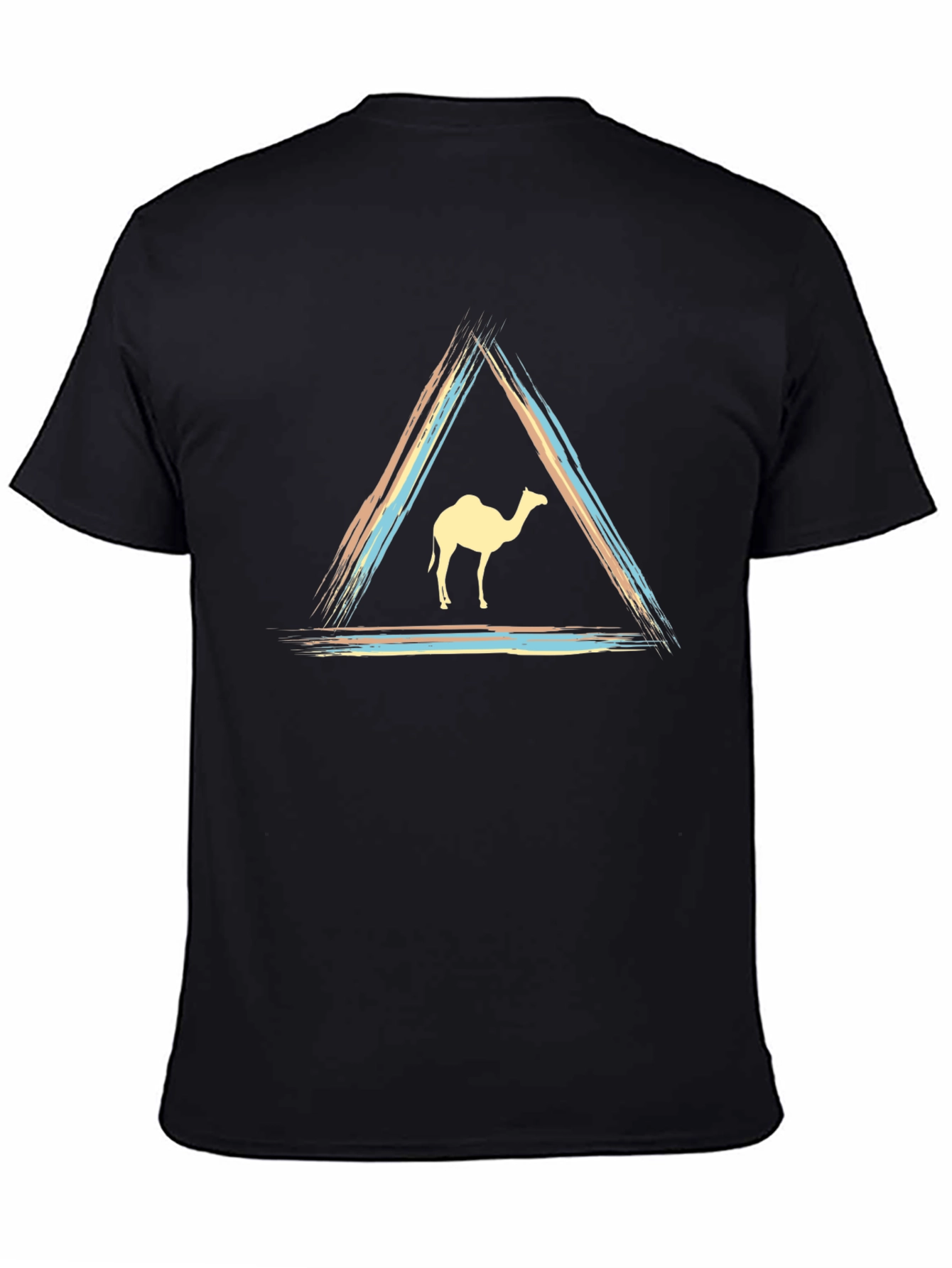 Camel Triangle Graphic Tee - Modern Unisex T-Shirt