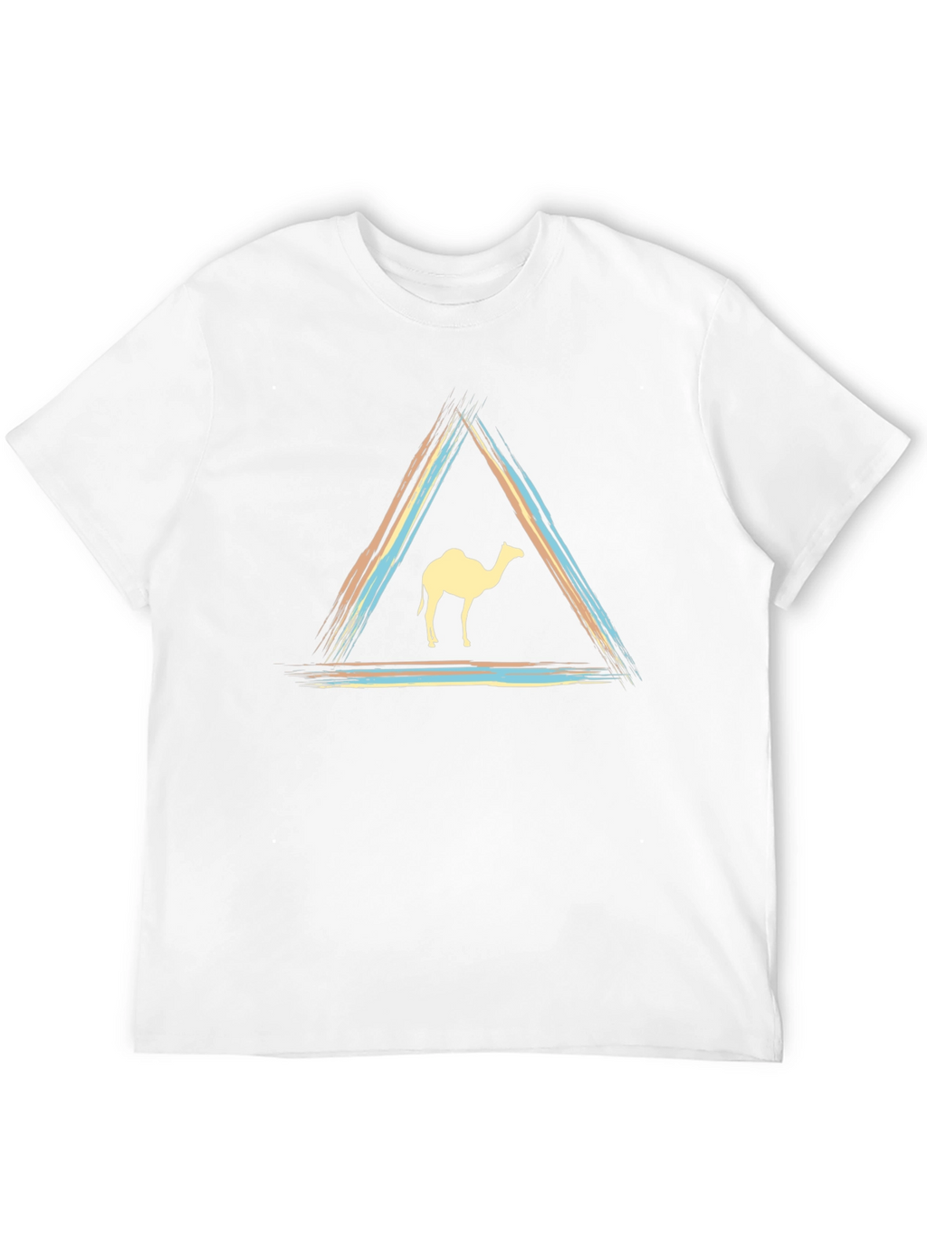 Camel Triangle Graphic Tee - Modern Unisex T-Shirt