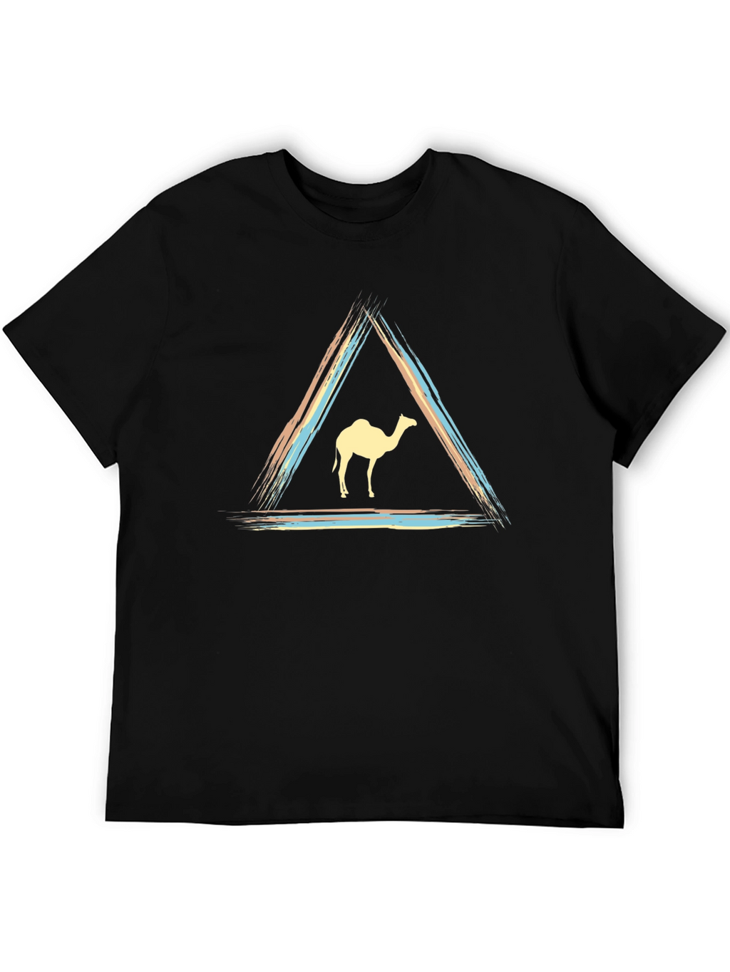 Camel Triangle Graphic Tee - Modern Unisex T-Shirt