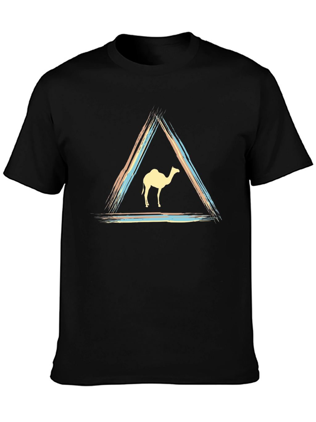 Camel Triangle Graphic Tee - Modern Unisex T-Shirt
