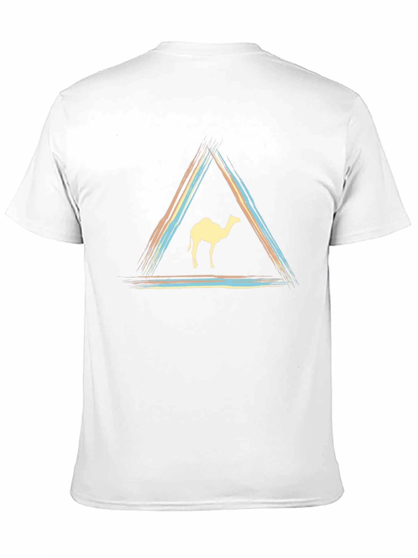 Camel Triangle Graphic Tee - Modern Unisex T-Shirt