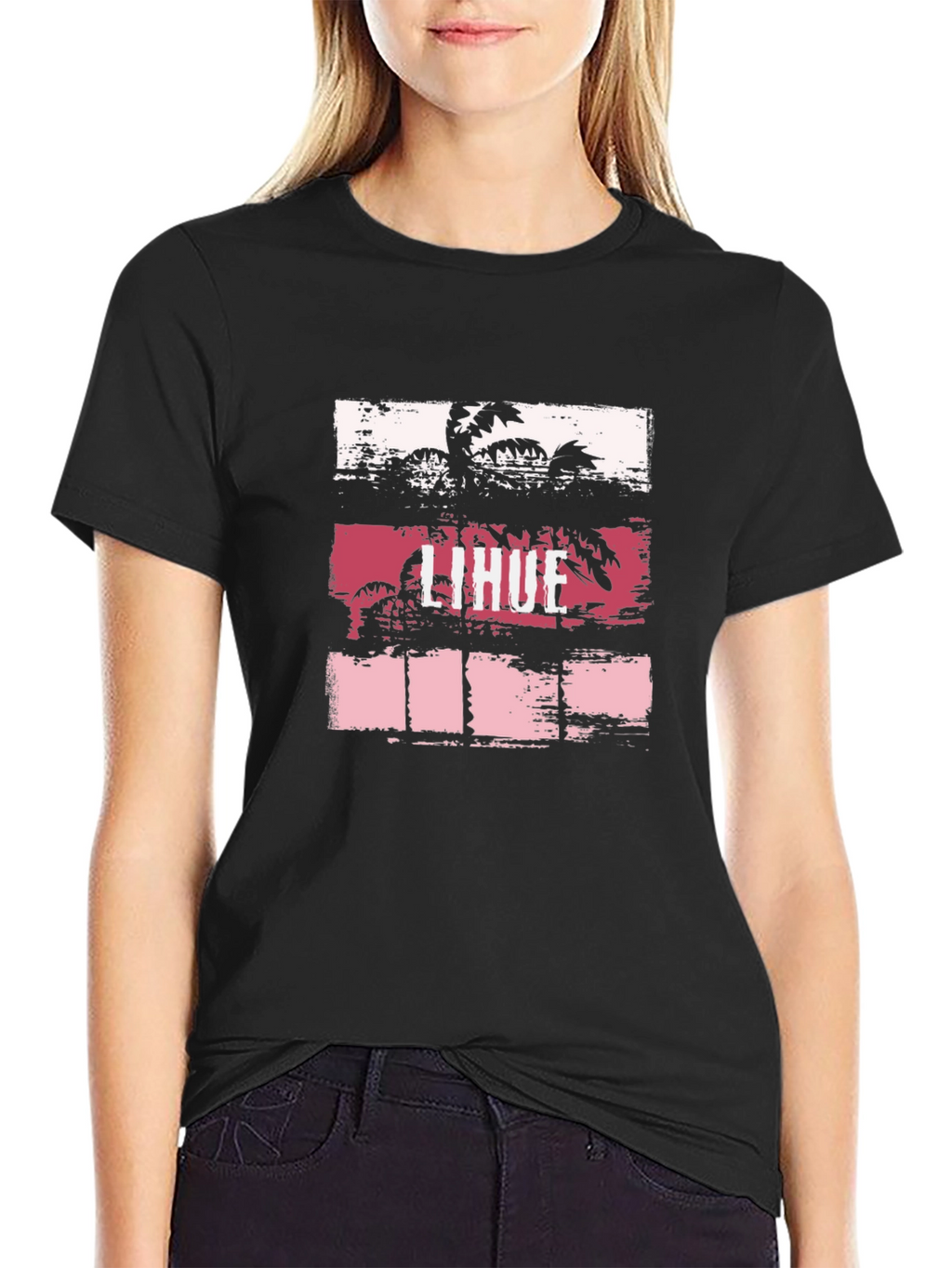 Lihue Palm Graphic Black T-Shirt