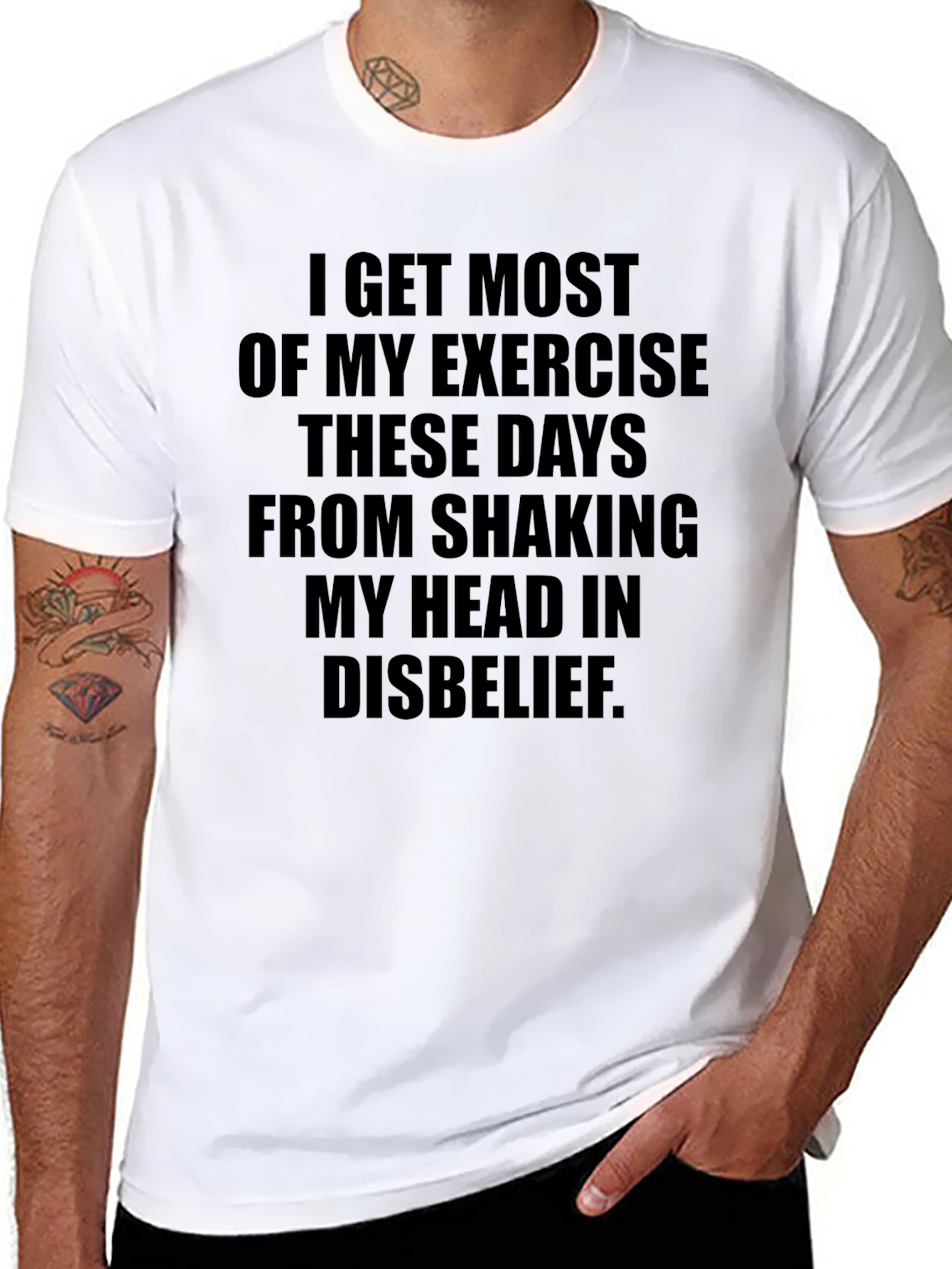Shaking Head Exercise T-Shirt - Funny Sarcastic Tee