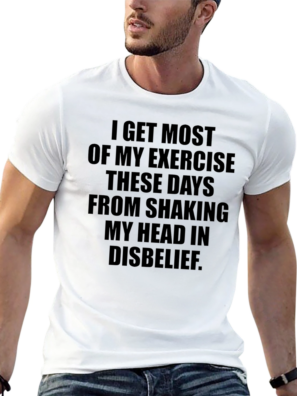 Shaking Head Exercise T-Shirt - Funny Sarcastic Tee