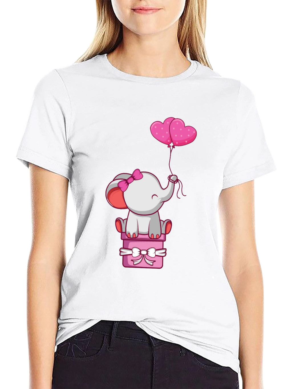 Elephant Heart Balloons Graphic Tee