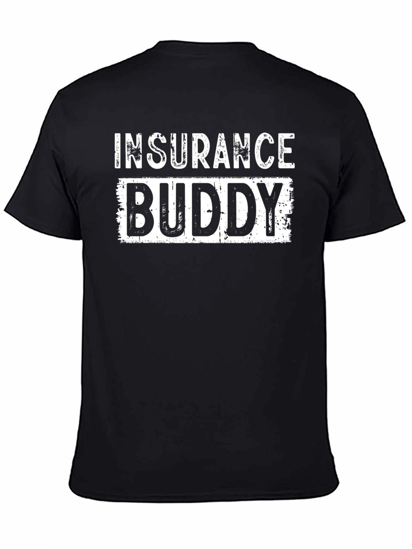 Insurance Buddy Graphic Tee - Black Cotton T-Shirt