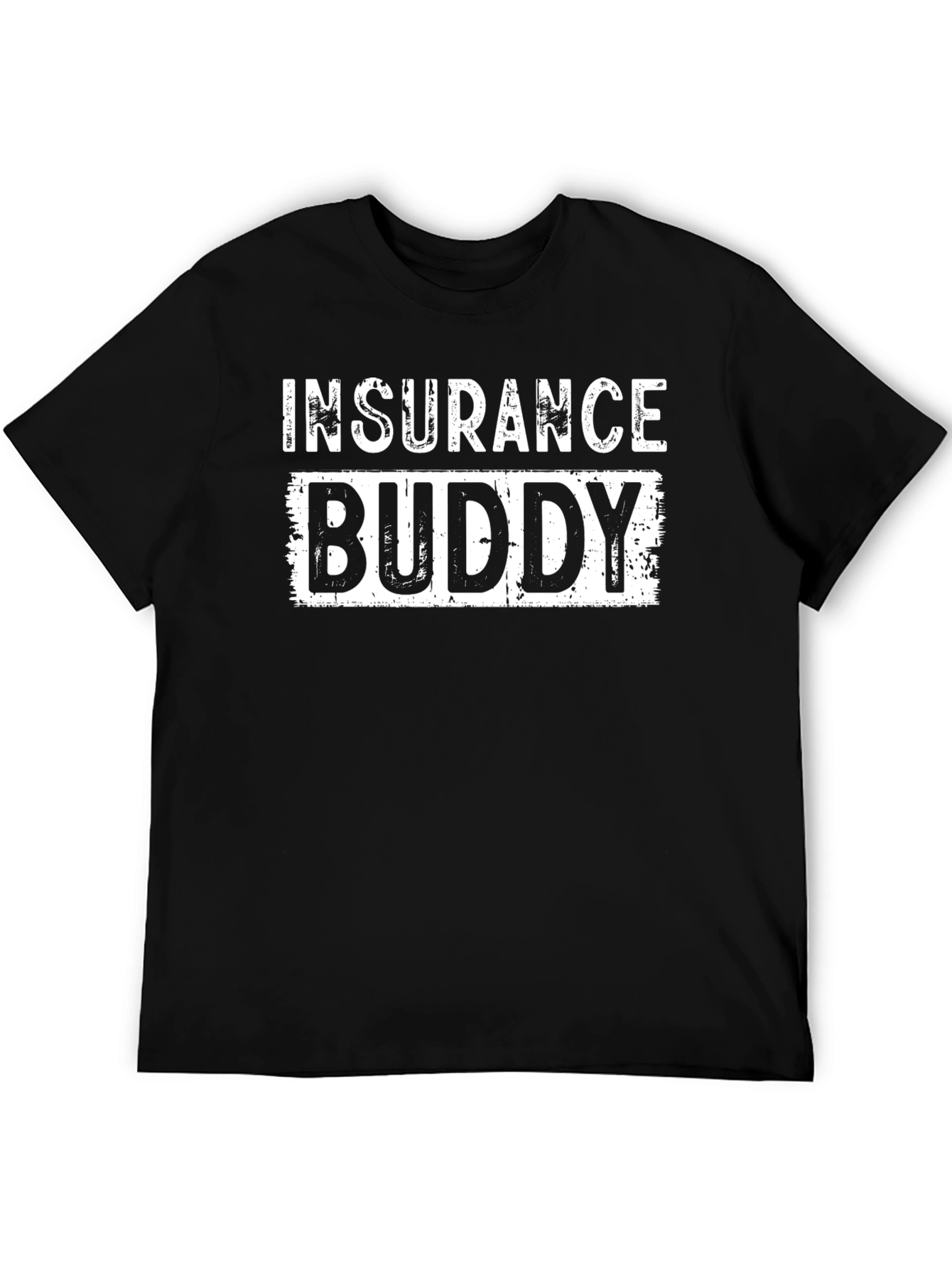 Insurance Buddy Graphic Tee - Black Cotton T-Shirt