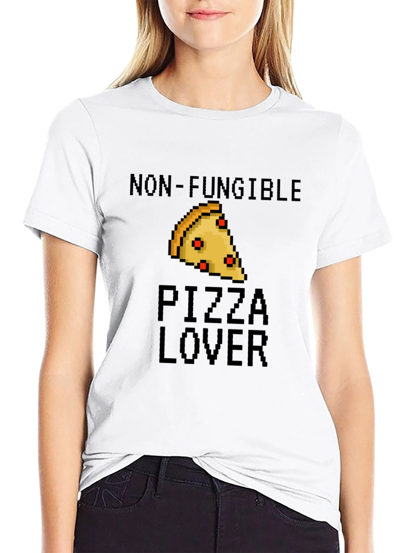 Non-Fungible Pizza Lover Black T-Shirt