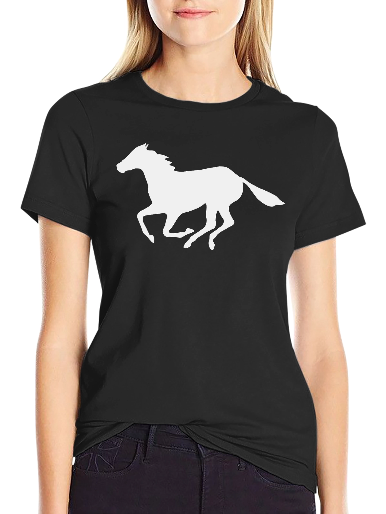 Black Horse Silhouette T-Shirt