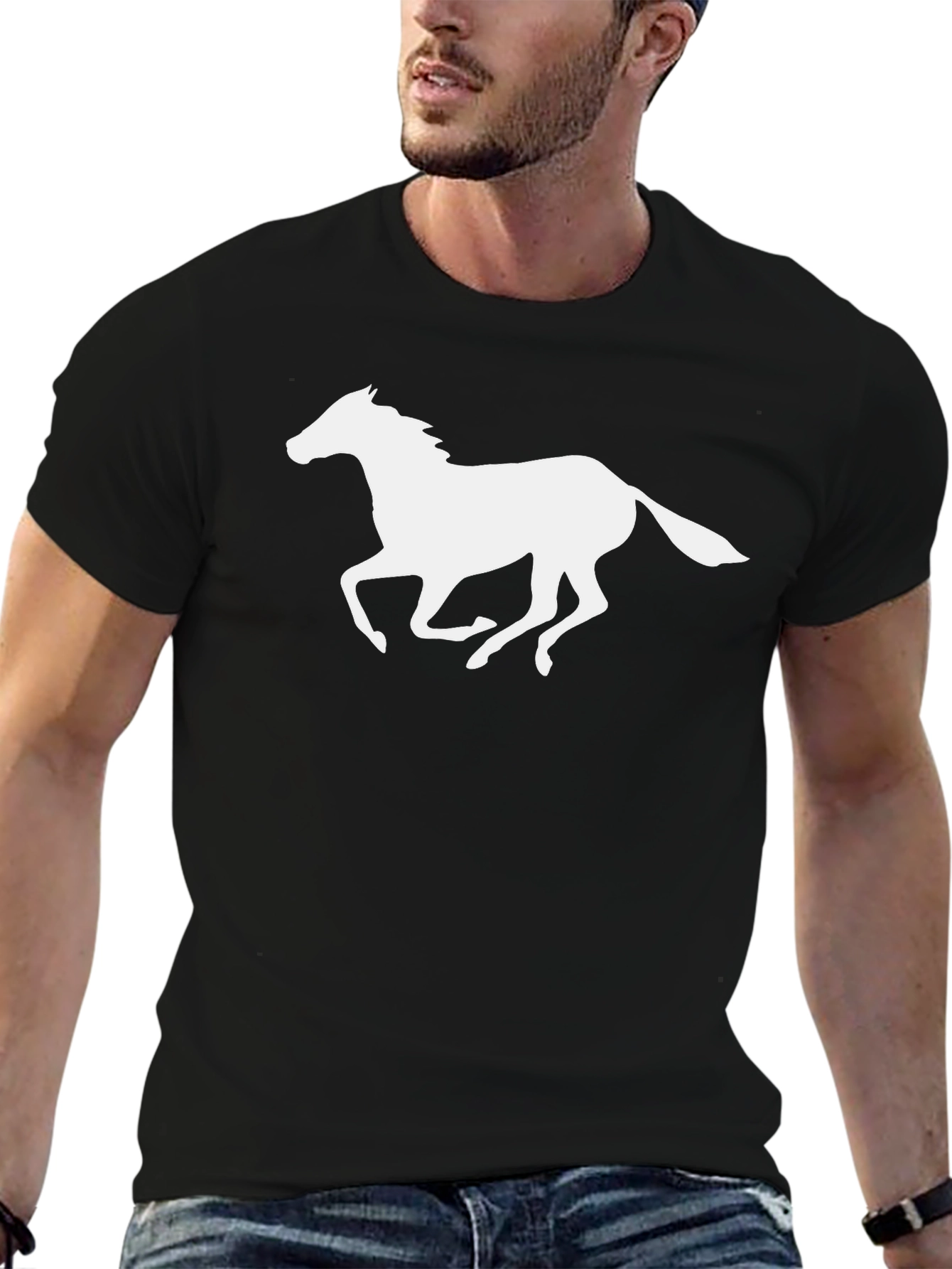 Black Horse Silhouette T-Shirt