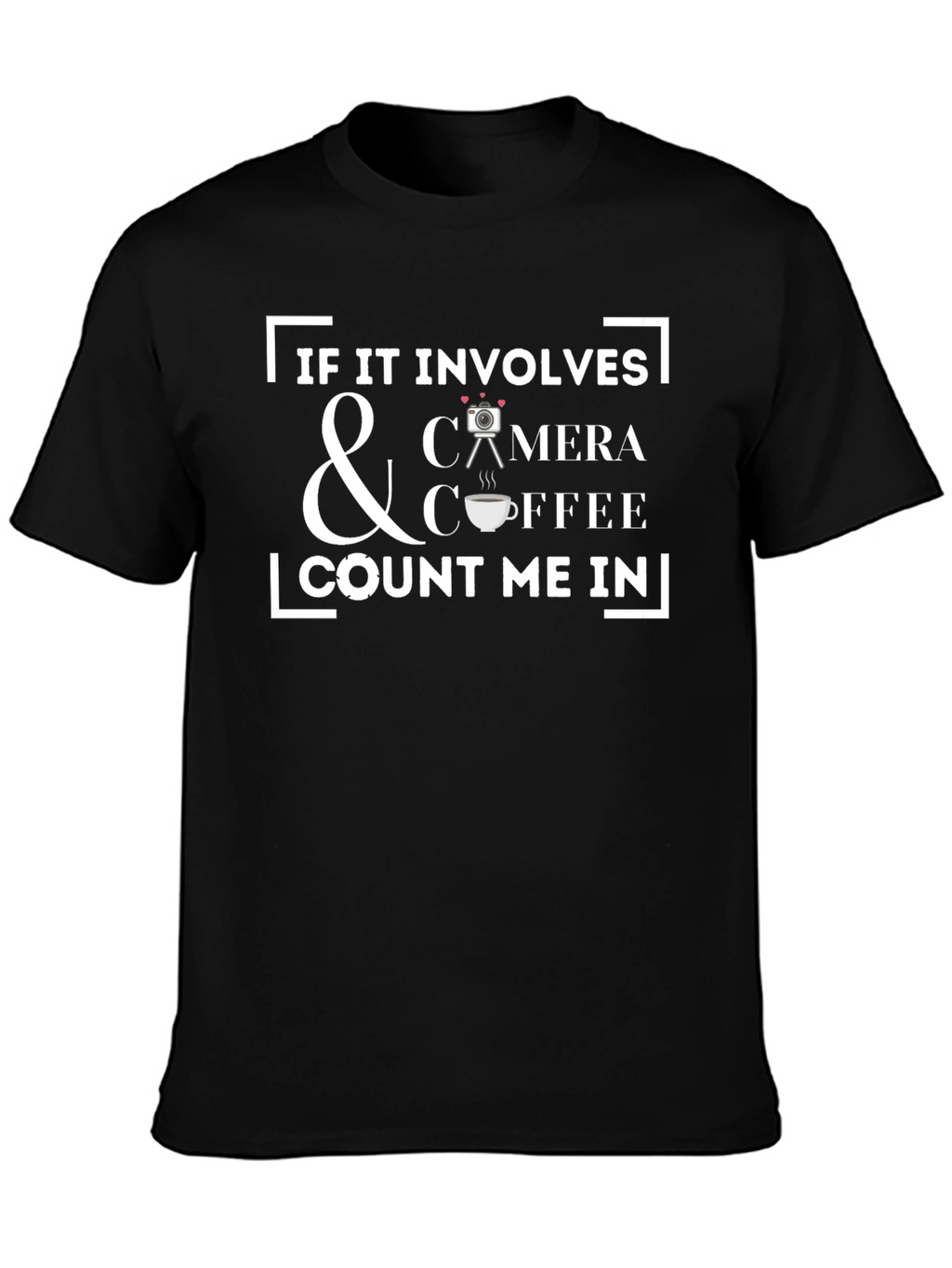 Camera & Coffee Lover T-Shirt - Photographer Gift