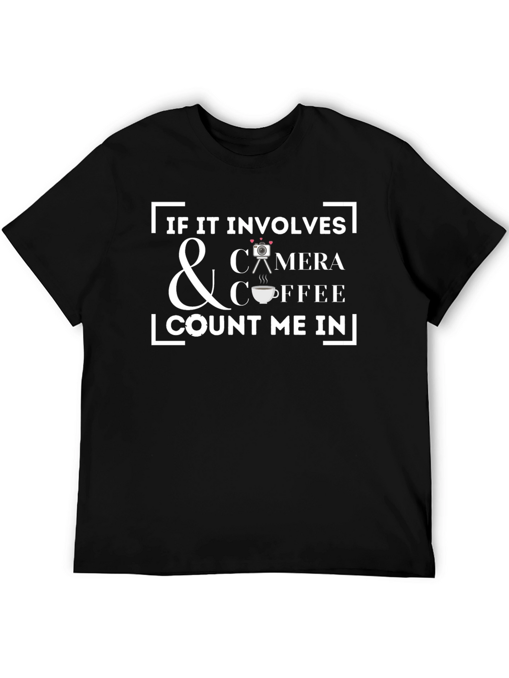 Camera & Coffee Lover T-Shirt - Photographer Gift
