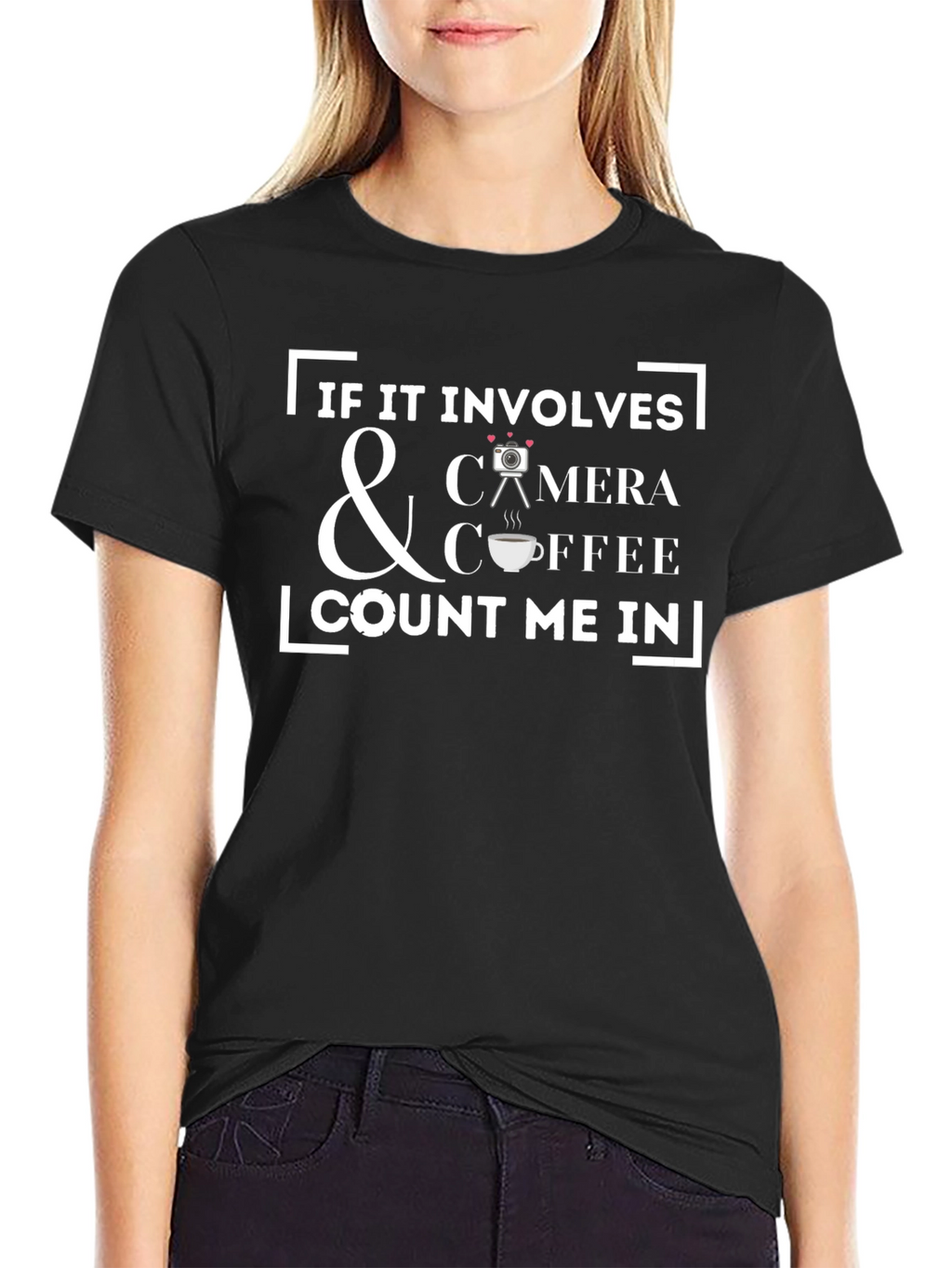 Camera & Coffee Lover T-Shirt - Photographer Gift