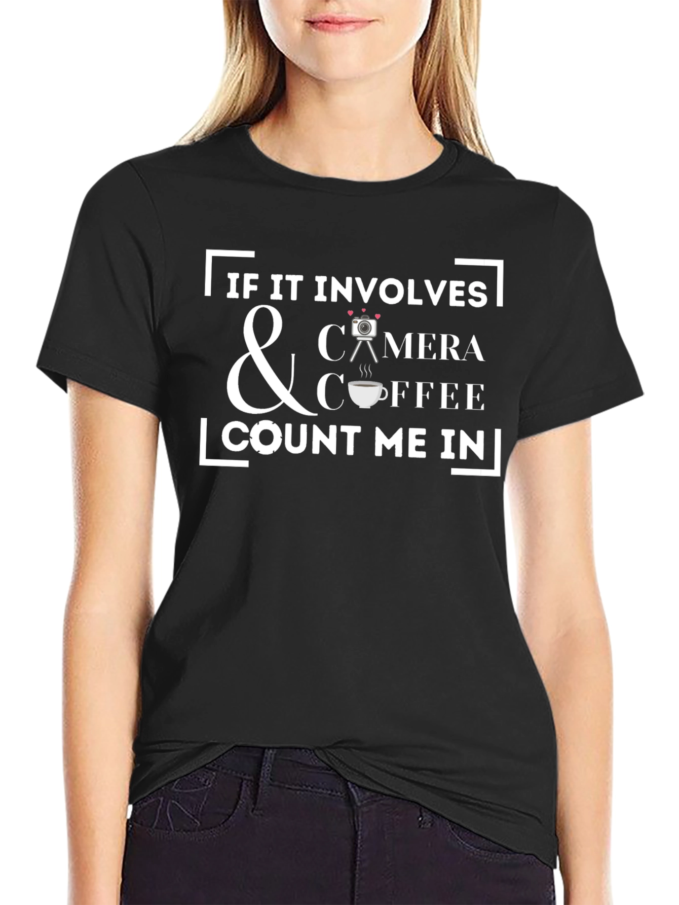 Camera & Coffee Lover T-Shirt - Photographer Gift