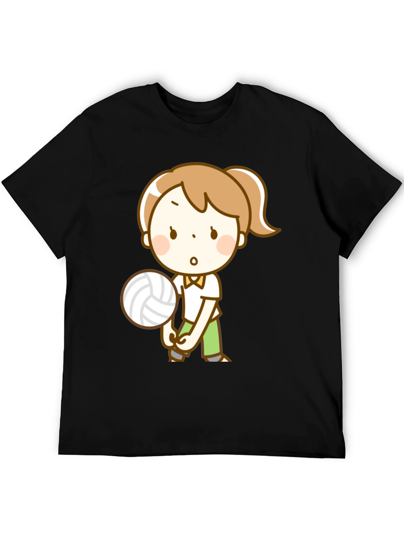Volleyball Girl Graphic Tee - Black Unisex Shirt