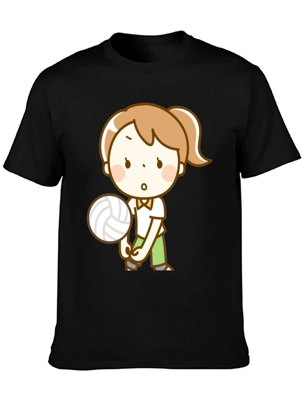 Volleyball Girl Graphic Tee - Black Unisex Shirt