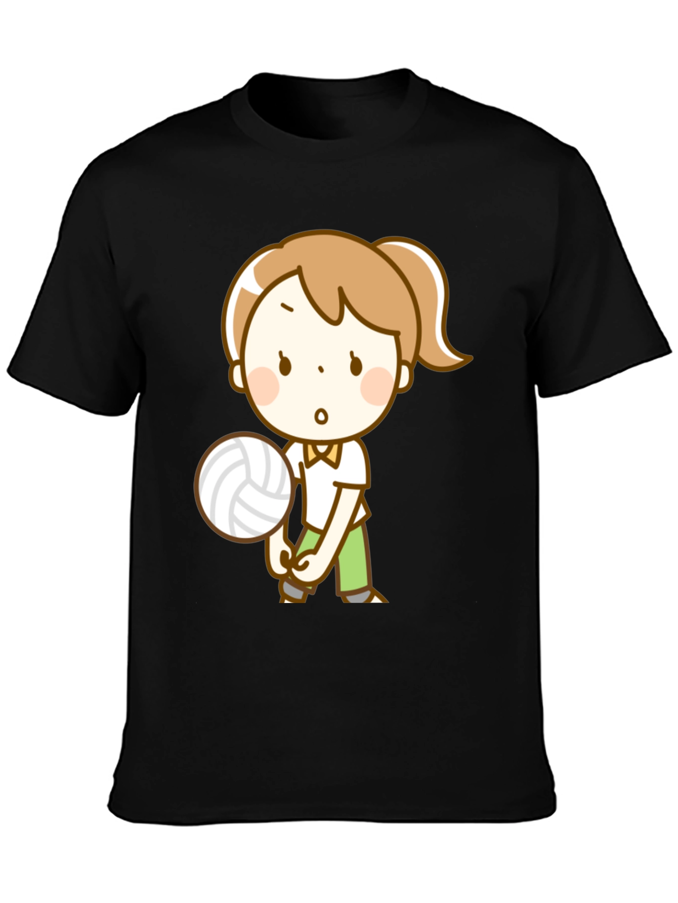 Volleyball Girl Graphic Tee - Black Unisex Shirt