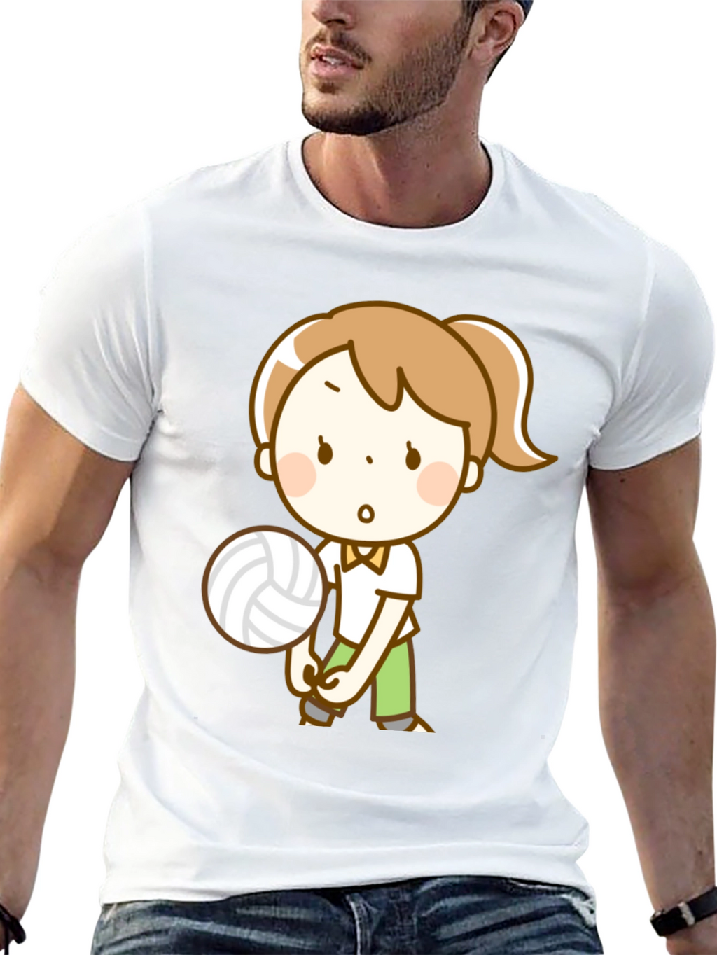 Volleyball Girl Graphic Tee - Black Unisex Shirt