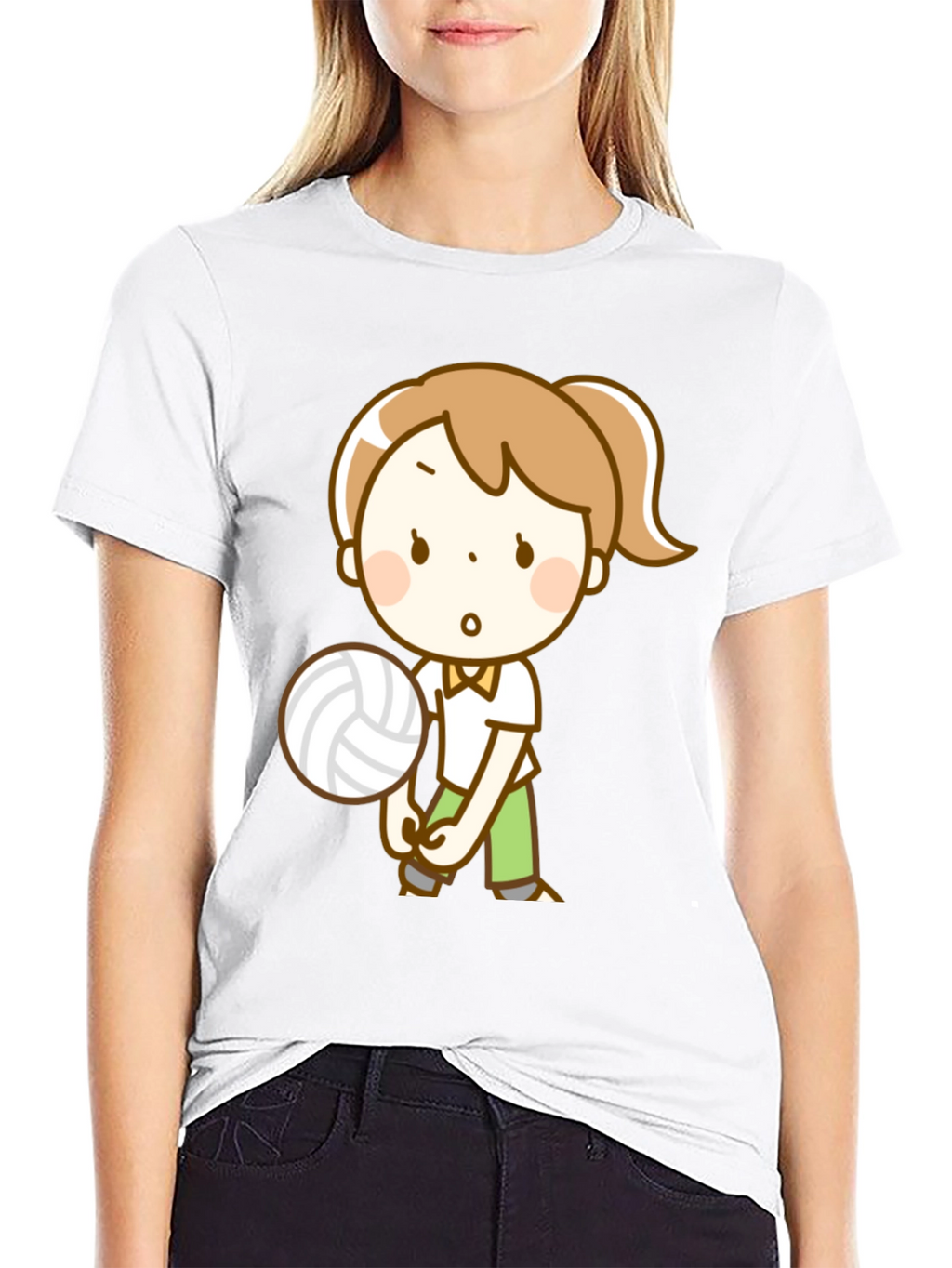 Volleyball Girl Graphic Tee - Black Unisex Shirt