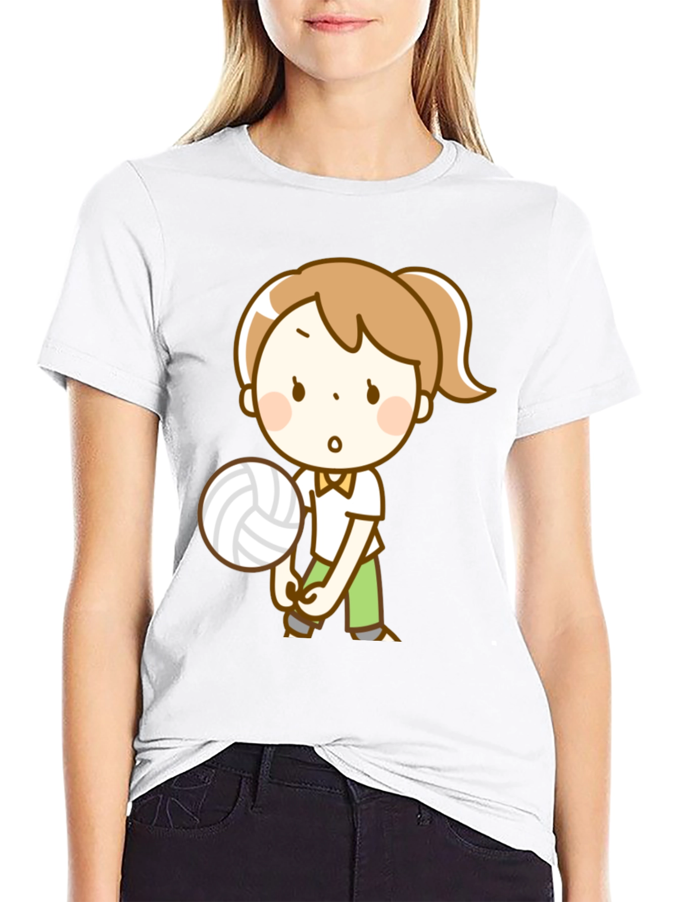 Volleyball Girl Graphic Tee - Black Unisex Shirt