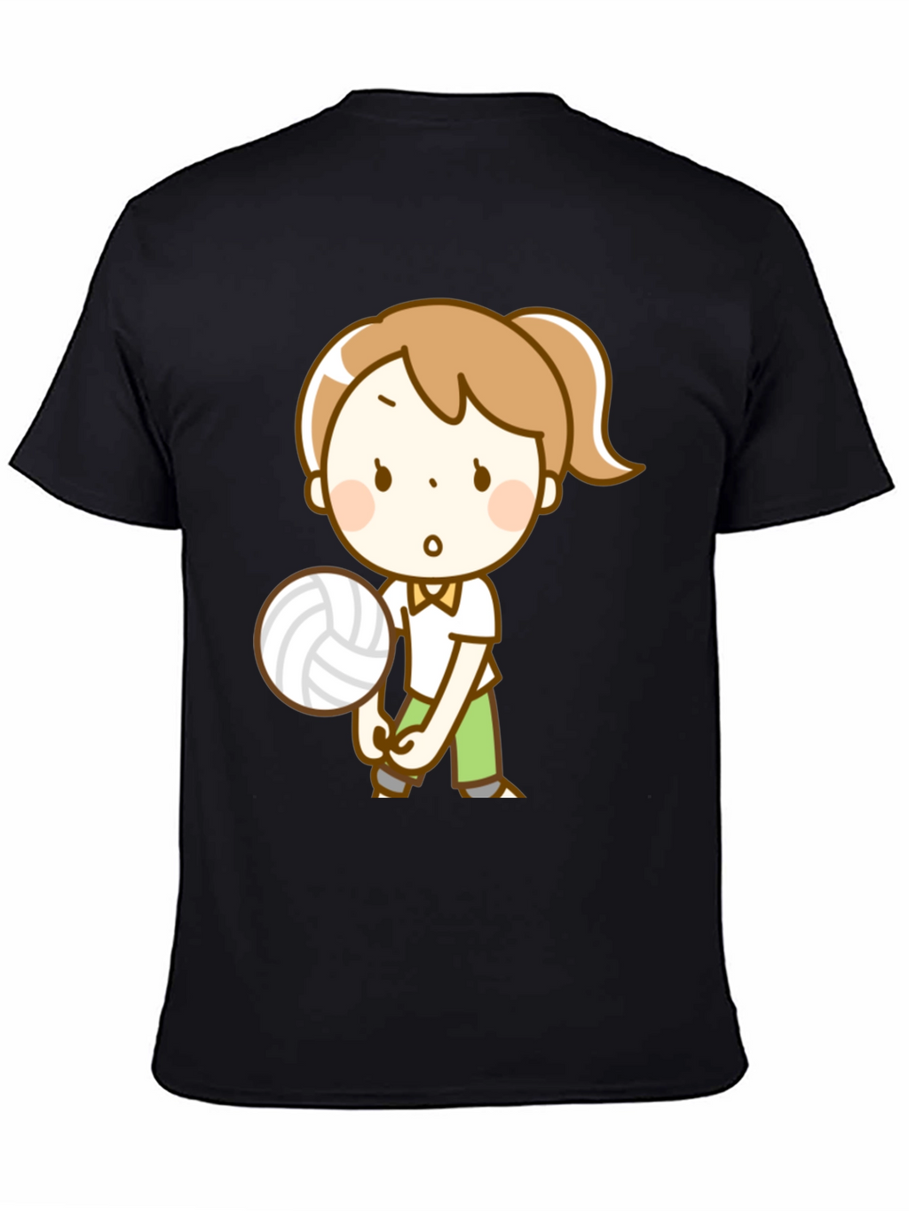 Volleyball Girl Graphic Tee - Black Unisex Shirt