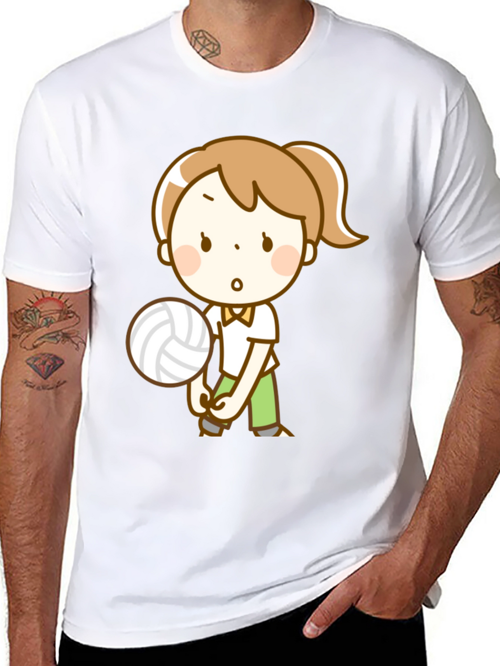 Volleyball Girl Graphic Tee - Black Unisex Shirt