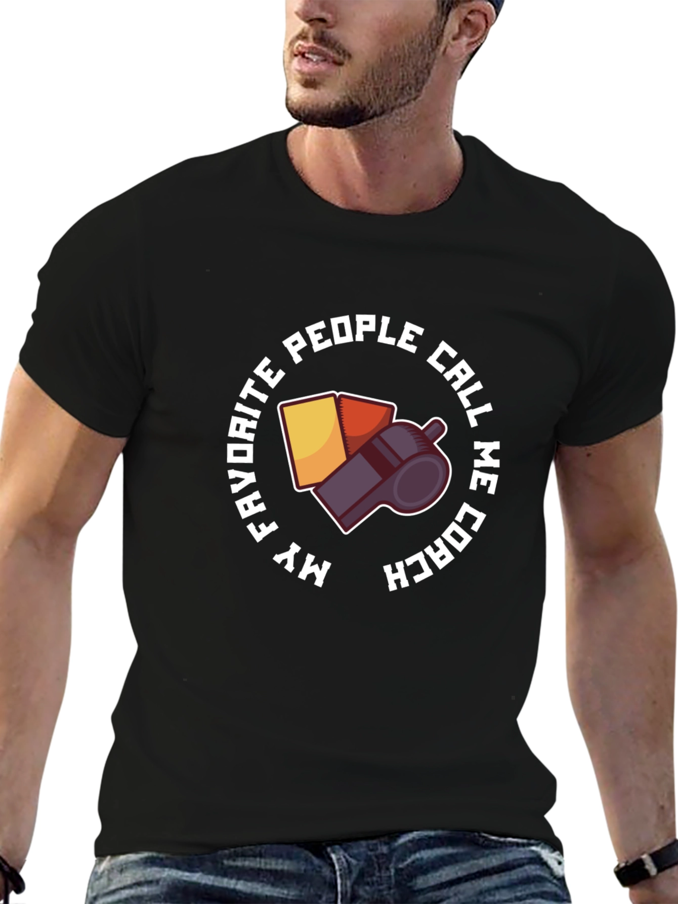 Coach Whistle T-Shirt - My Favorite People Call Me Coach