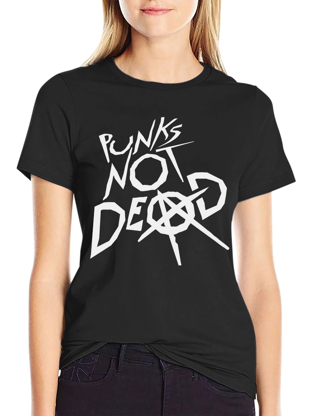 Punks Not Dead Graphic T-Shirt - Black