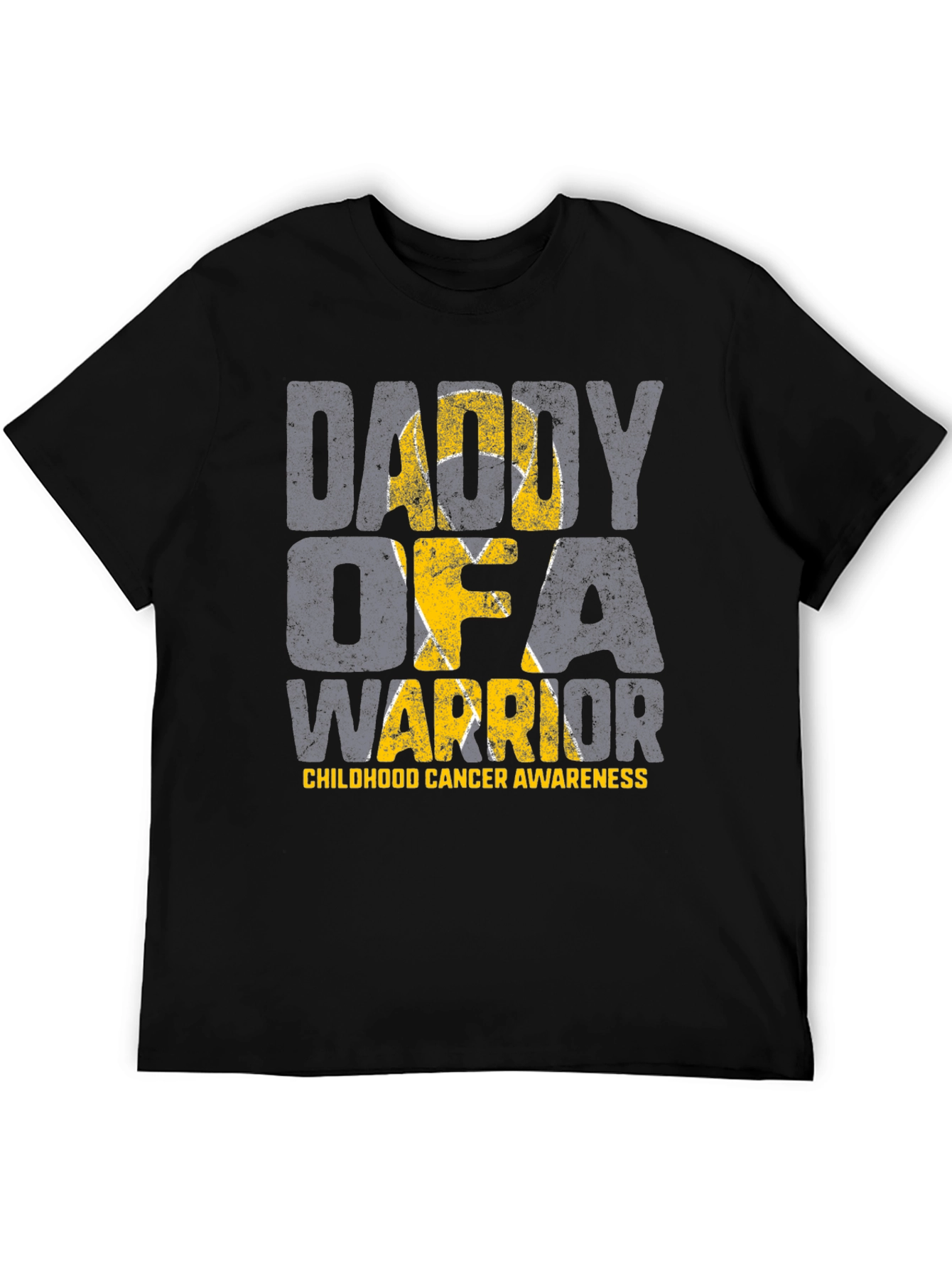 Daddy of a Warrior Childhood Cancer Awareness T-Shirt