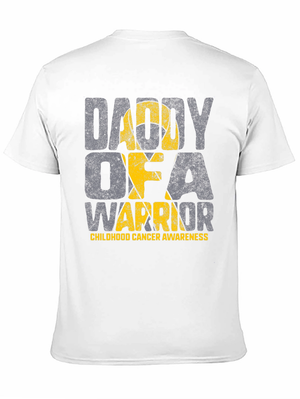 Daddy of a Warrior Childhood Cancer Awareness T-Shirt