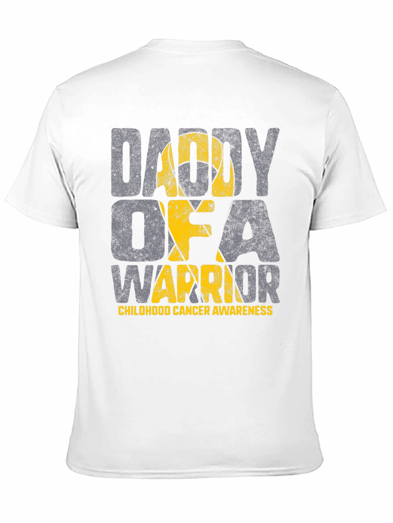 Daddy of a Warrior Childhood Cancer Awareness T-Shirt