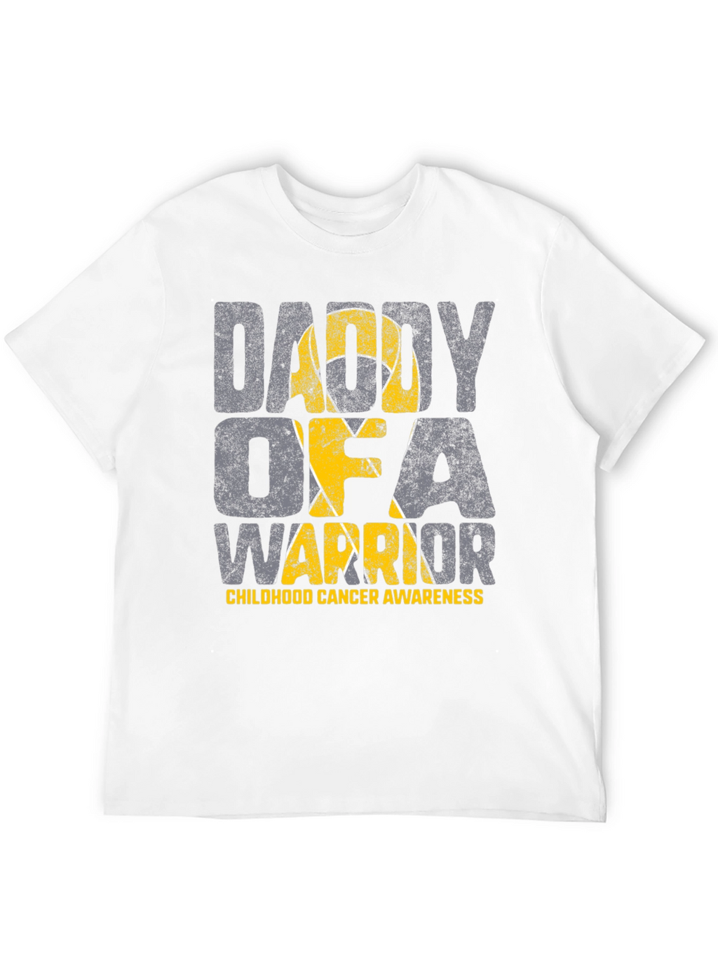Daddy of a Warrior Childhood Cancer Awareness T-Shirt