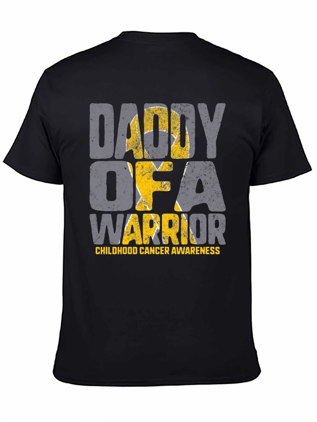 Daddy of a Warrior Childhood Cancer Awareness T-Shirt