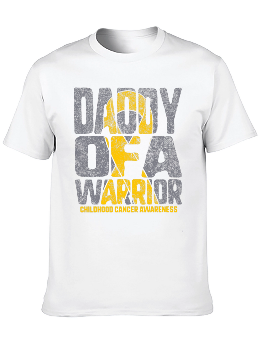 Daddy of a Warrior Childhood Cancer Awareness T-Shirt