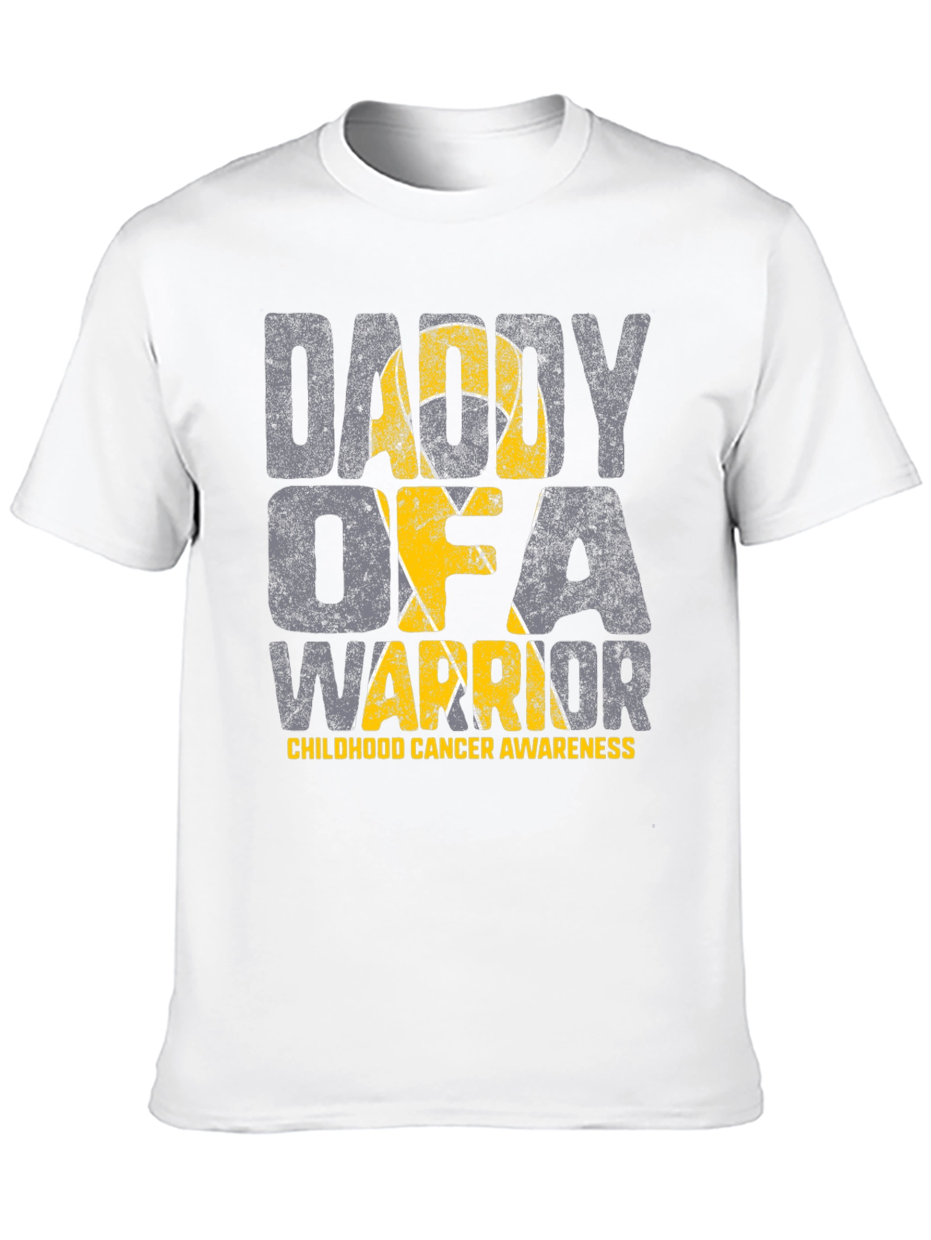 Daddy of a Warrior Childhood Cancer Awareness T-Shirt
