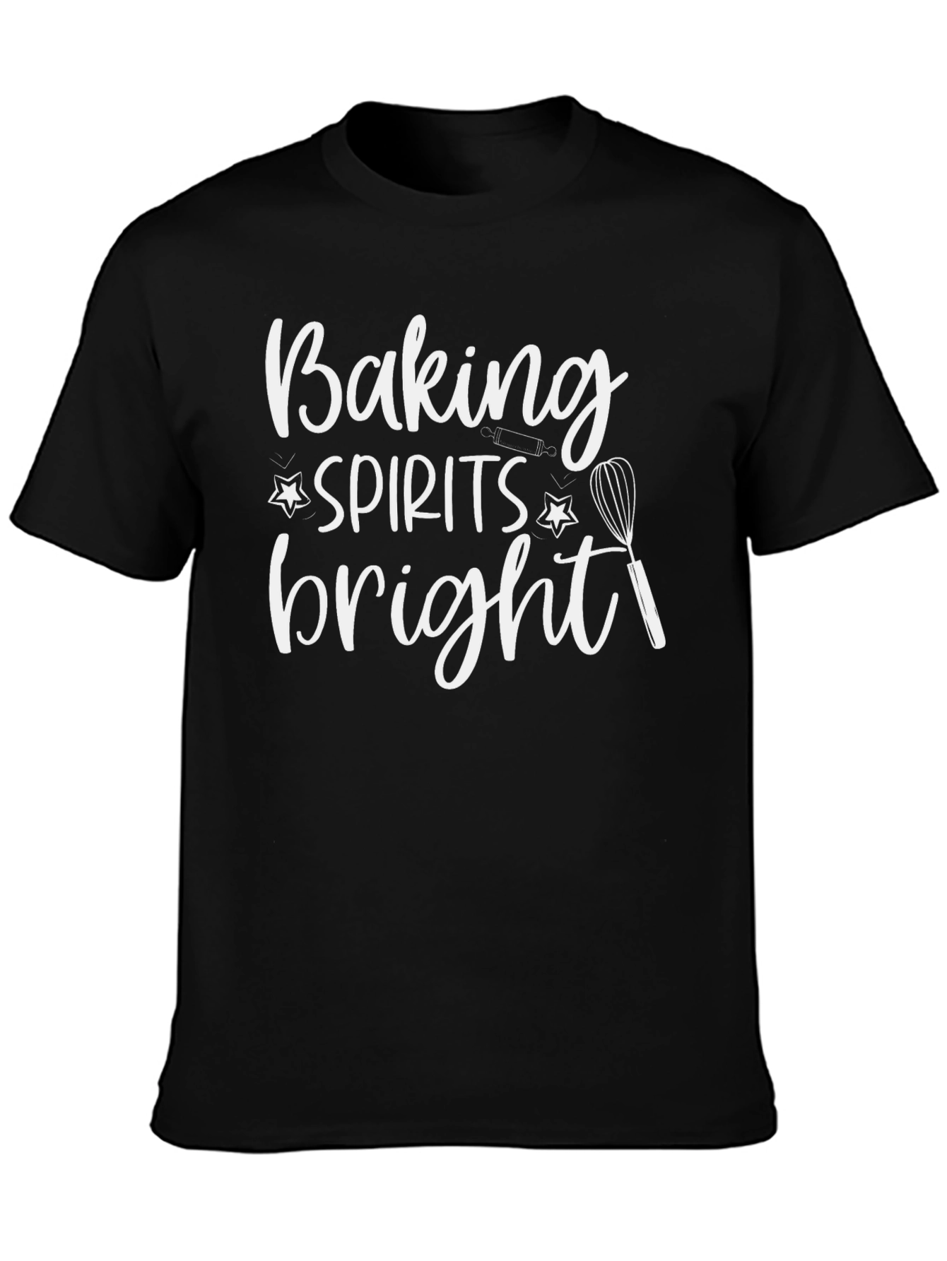 Baking Spirits Bright T-Shirt Black Holiday Tee