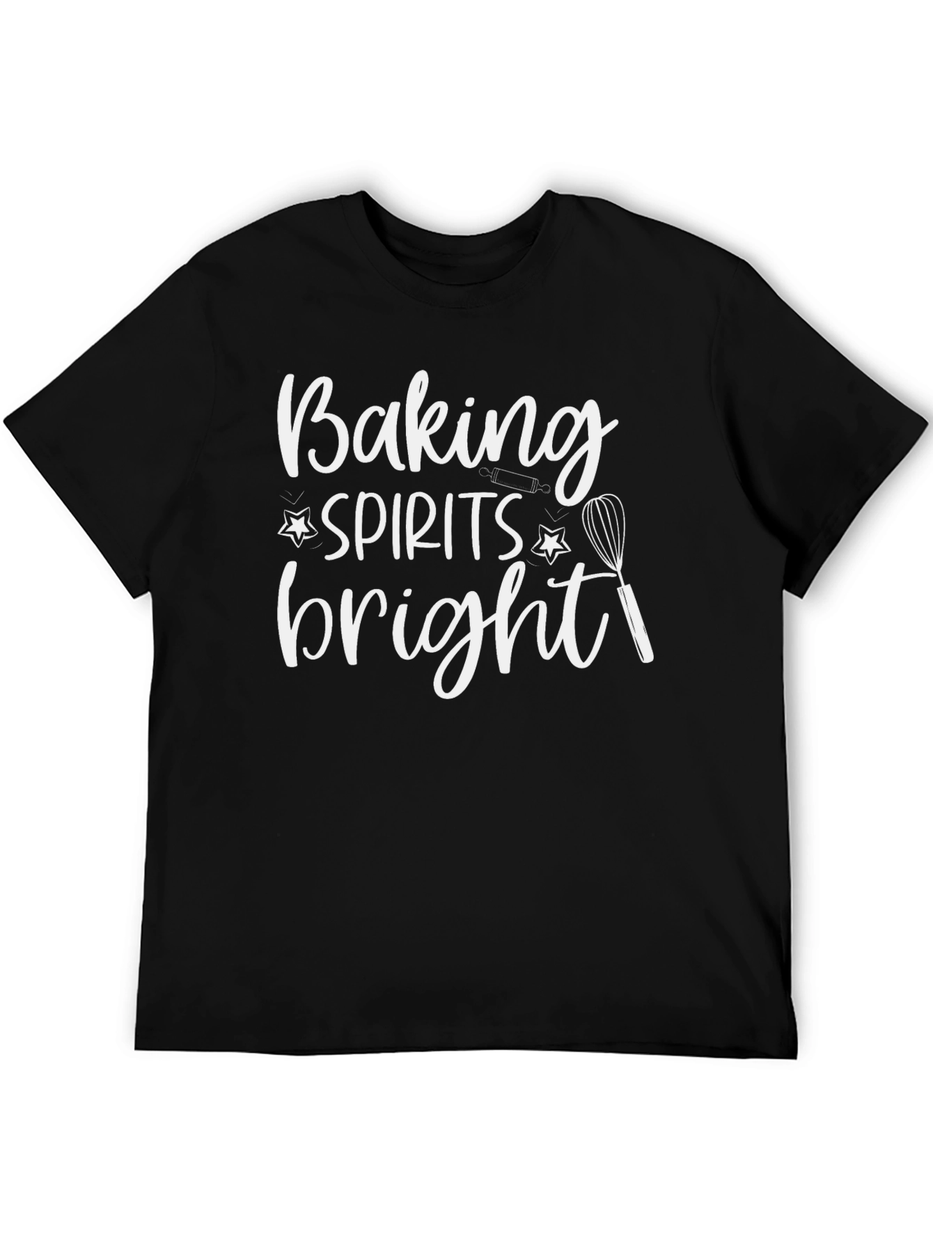 Baking Spirits Bright T-Shirt Black Holiday Tee
