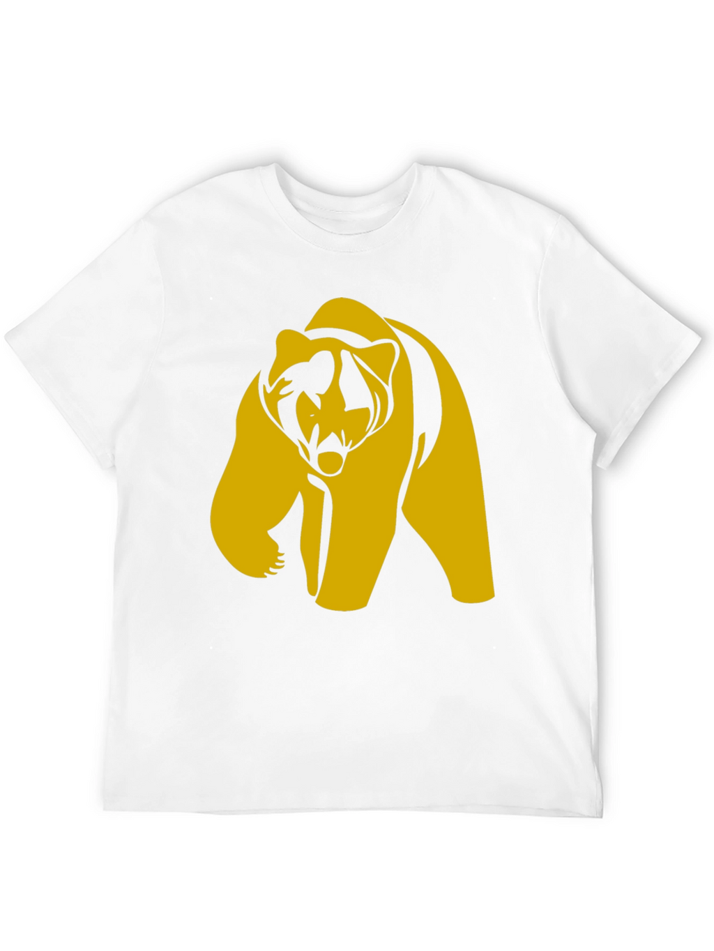 Bold Bear Graphic Tee - Black Cotton Blend T-Shirt