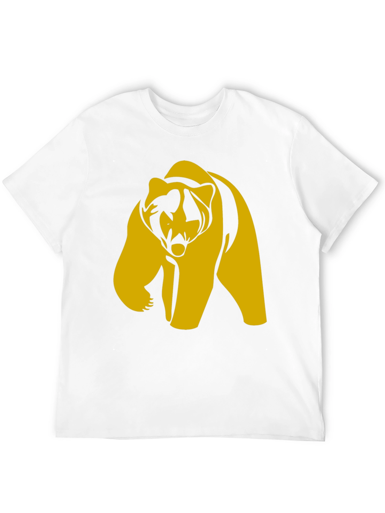Bold Bear Graphic Tee - Black Cotton Blend T-Shirt