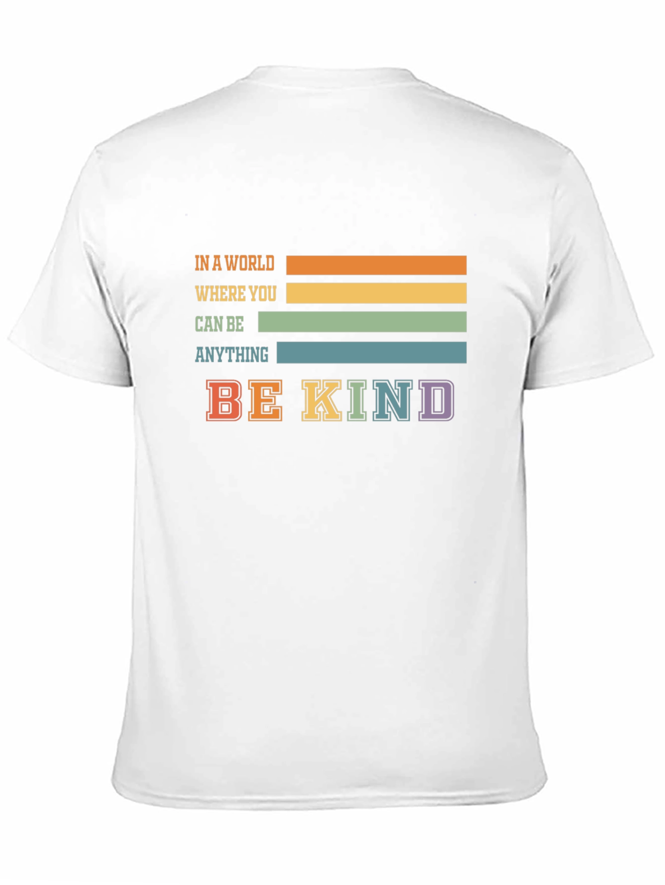 Be Kind T-Shirt - Retro Striped Graphic Tee