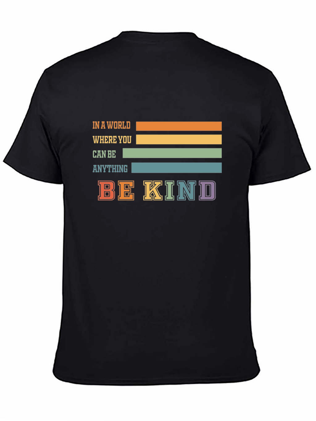 Be Kind T-Shirt - Retro Striped Graphic Tee