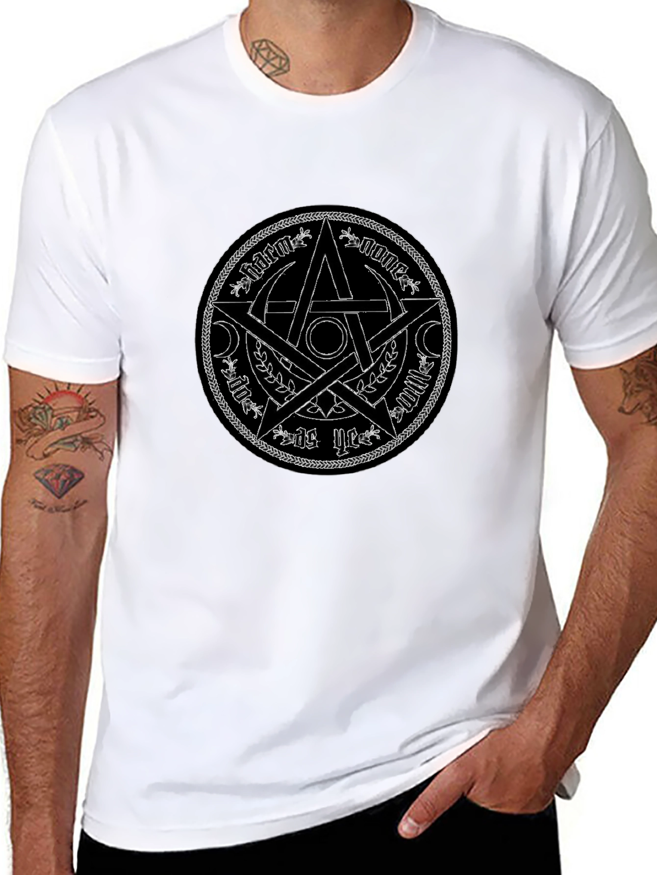 Mystic Star Graphic Tee - Black Cotton Shirt