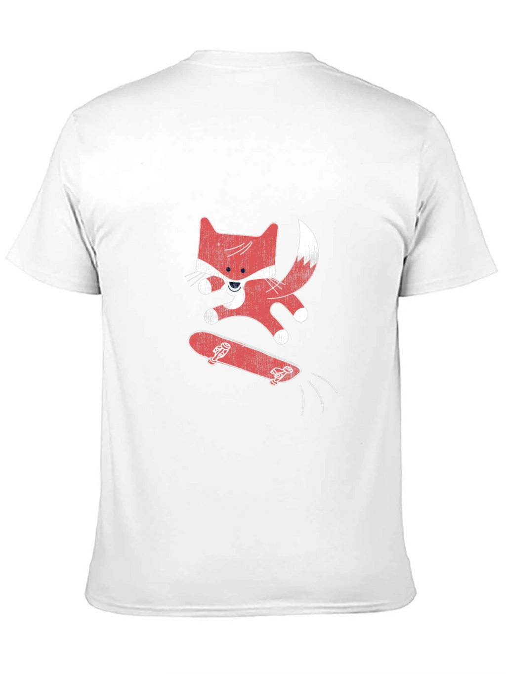 Skateboarding Fox Graphic Tee - Black Cotton Shirt