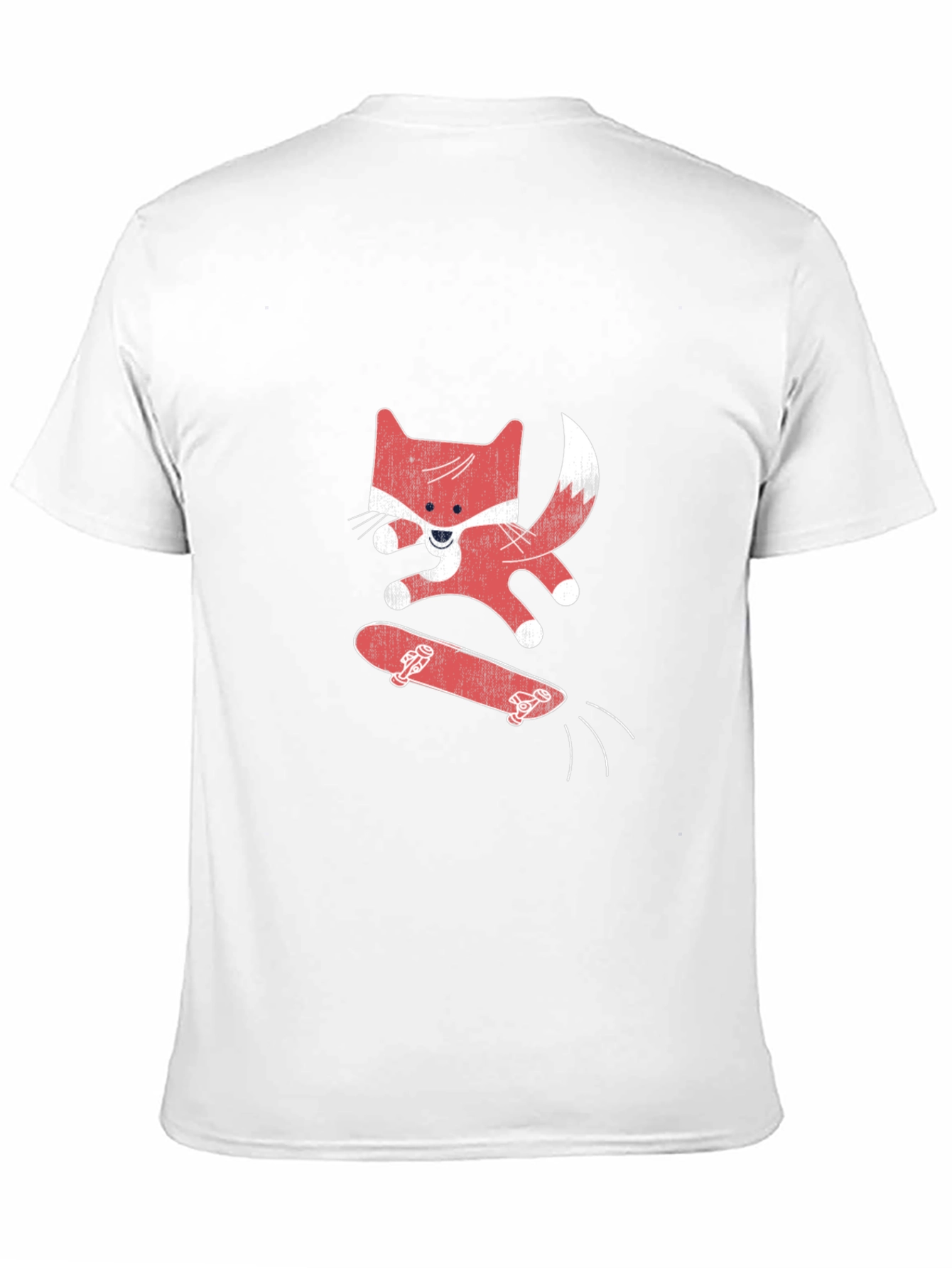 Skateboarding Fox Graphic Tee - Black Cotton Shirt
