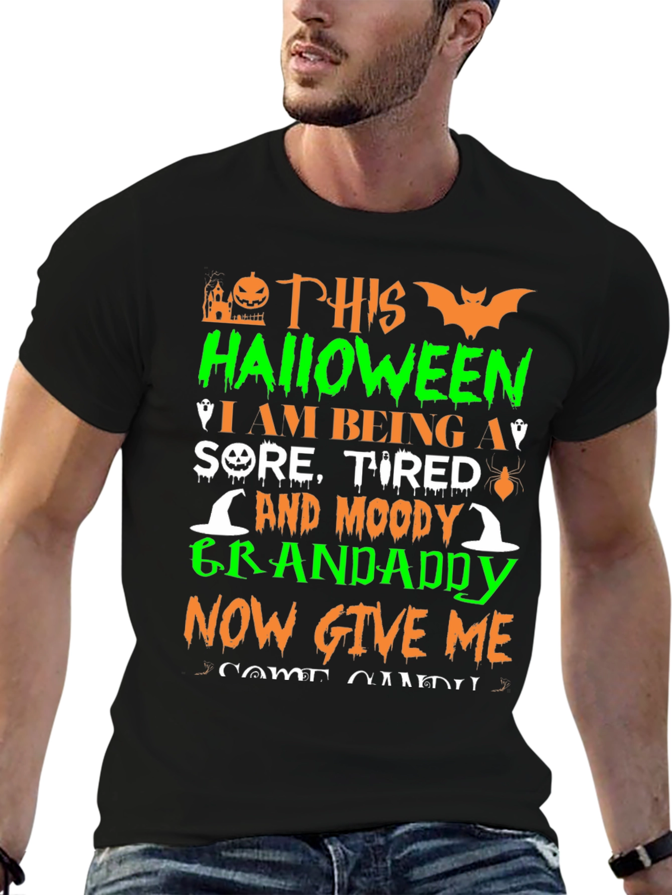 Halloween Grandaddy T-Shirt - Sore Tired & Moody!